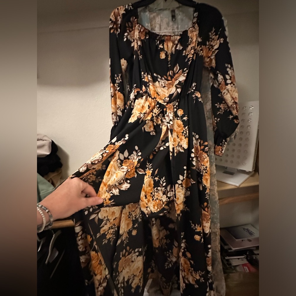 Off shoulder overlay dress with shorts